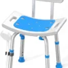 Heavy Duty Shower Chair with Removable Backrest