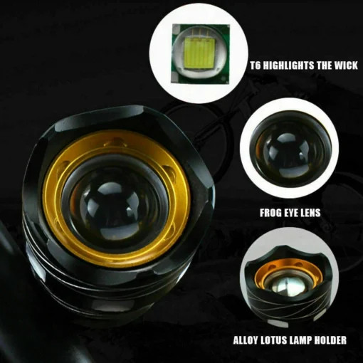 Super Bright 40000LM LED Bike Headlight – USB & Waterproof - Image 3