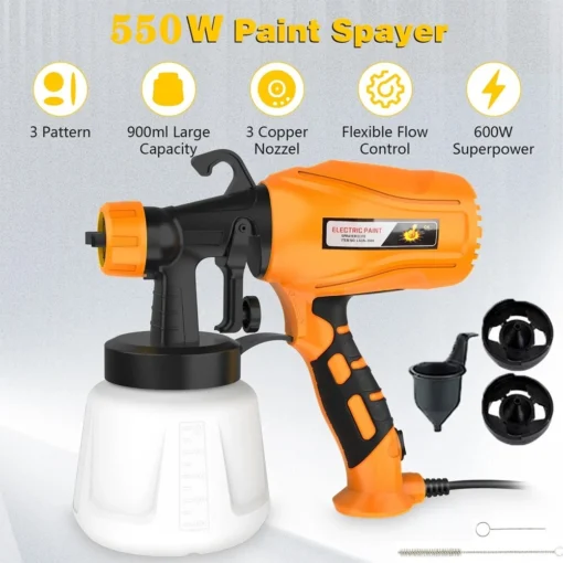 Electric Handheld Indoor House Paint Sprayer - Image 4