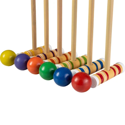 Premium Wooden Croquet 4 Players Game Set - Image 7
