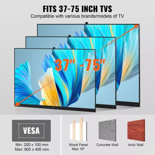 Heavy Duty Full Motion TV Wall Mount Stand 37-75 Inch - Image 5