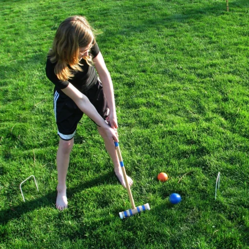Premium Wooden Croquet 4 Players Game Set - Image 2
