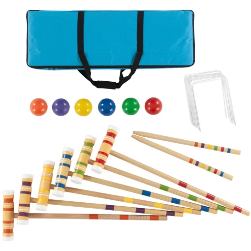 Premium Wooden Croquet 4 Players Game Set - Image 5